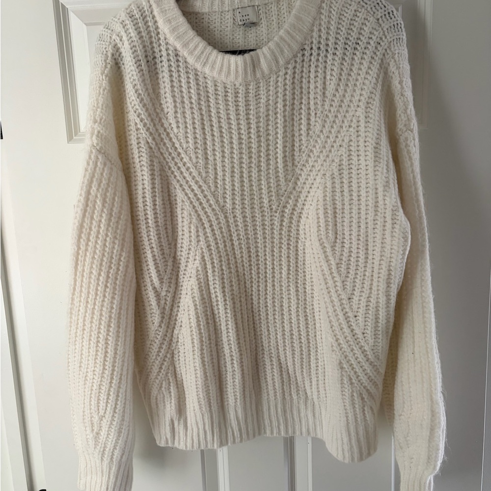 a new day Cream Textured Knit Sweater